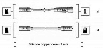 MAGNETI MARELLI 941175140755 -  Провода высоковольтные, комплект